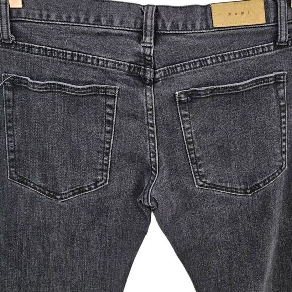 MNML X Terry Urban Mens 31 Black Grafitti Ankle Zipper Skinny Jeans - Picture 8 of 16